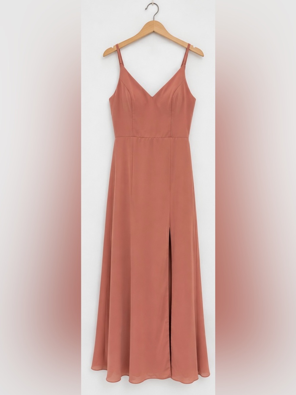 Dear Cleo Dusty Rose Chiffon Maxi Bridesmaid Dress Size 16